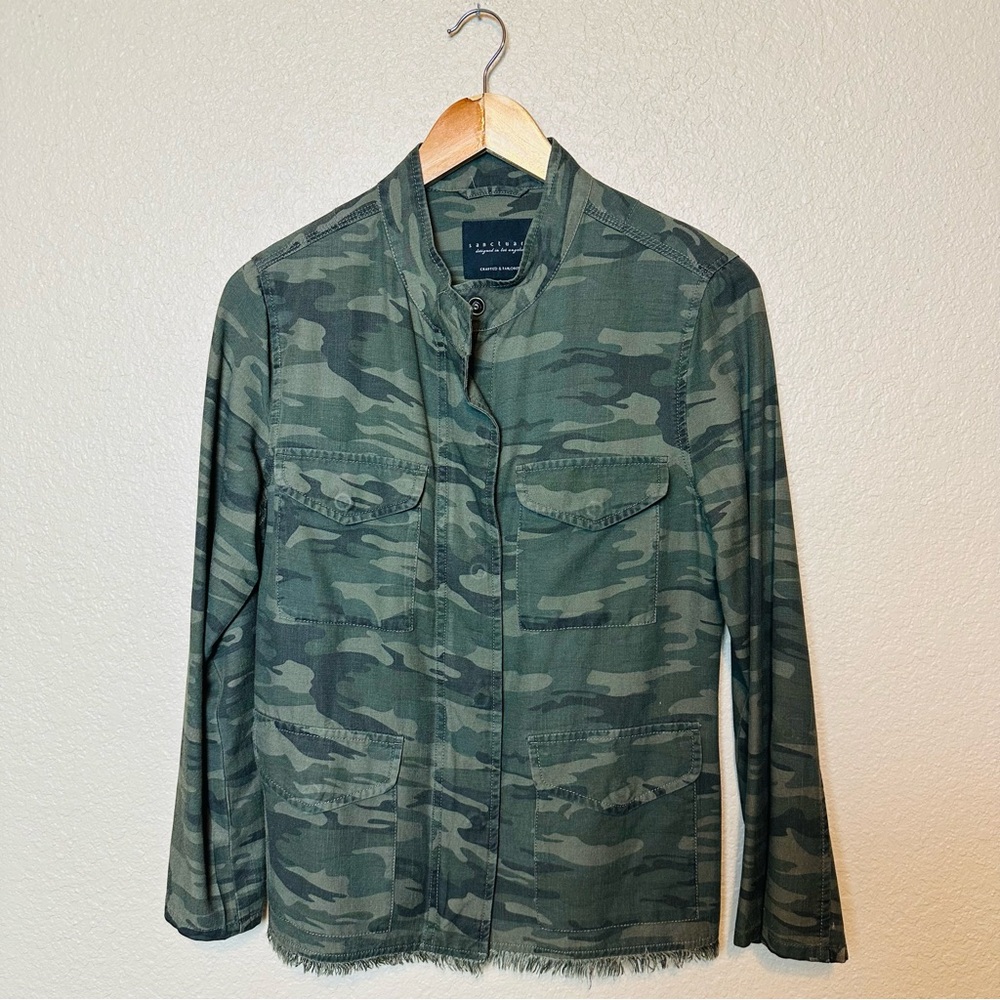 Sanctuary Women’s Utility Military Camouflage Jacket Full-Zip Size Small - Picture 3 of 8